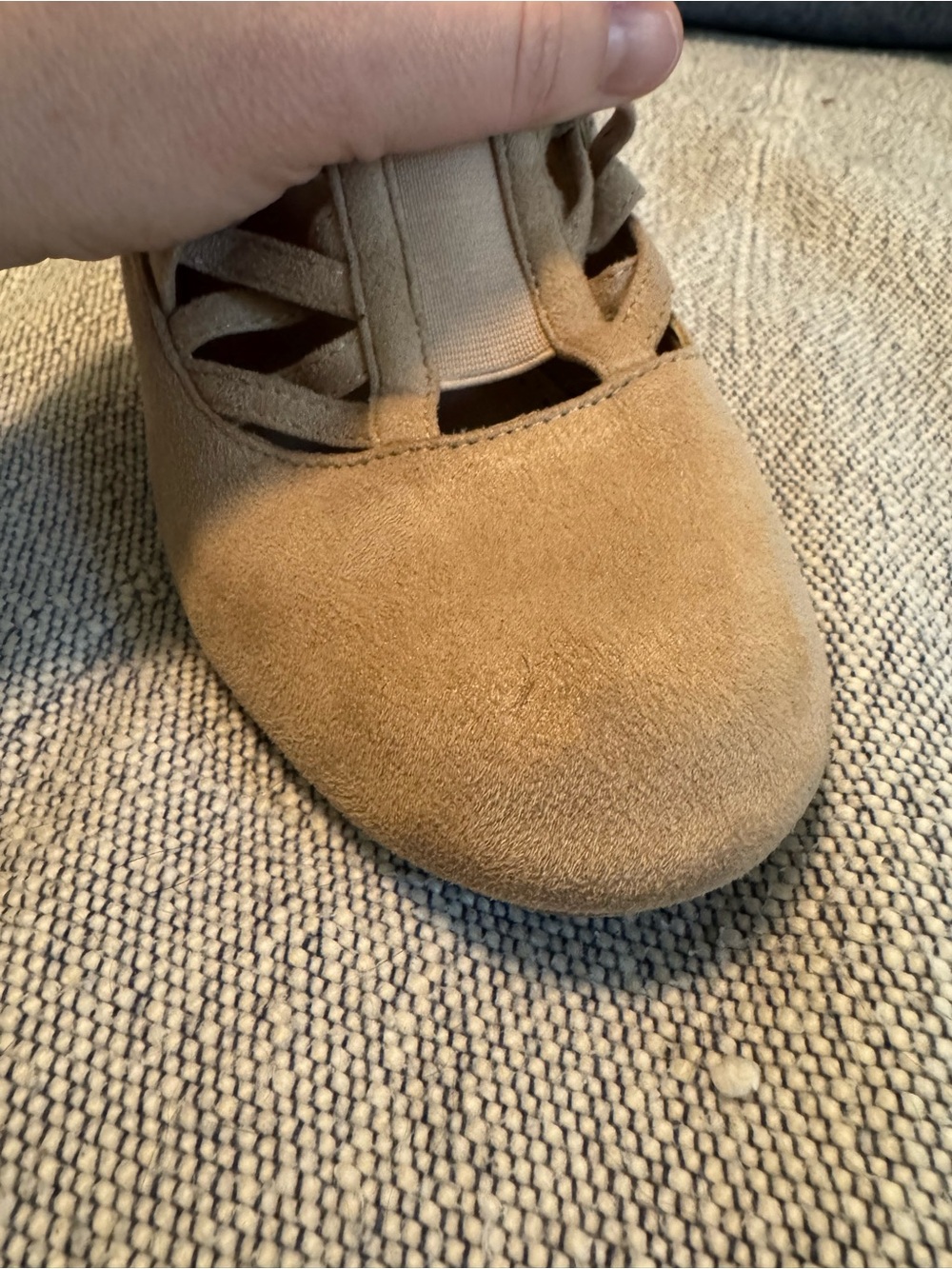 Beige Faux Suede Heeled Booties - Picture 3 of 4